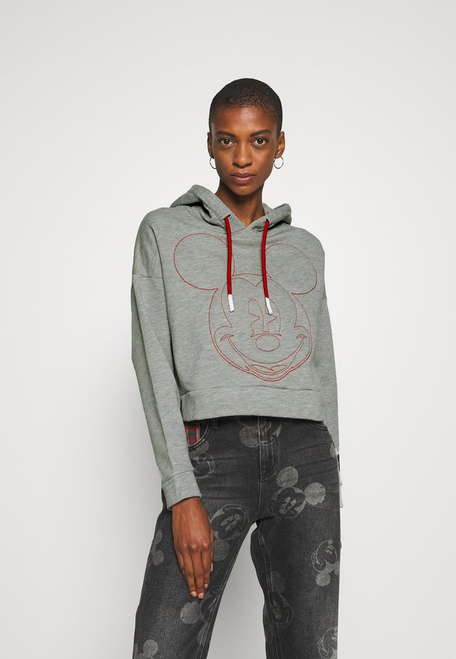 MICKEY - Sweat à capuche - gris vigore