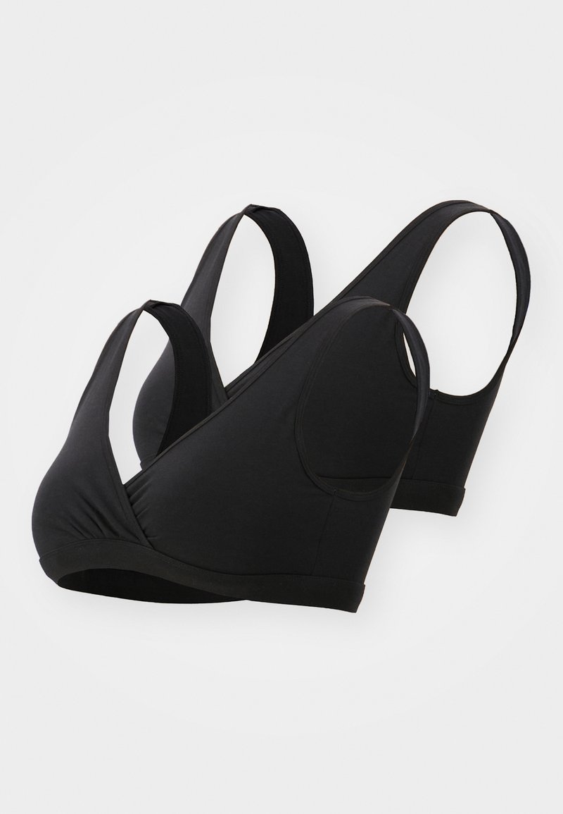 Lindex NURSING WRAP 2 PACK - Trokutasti grudnjak - black