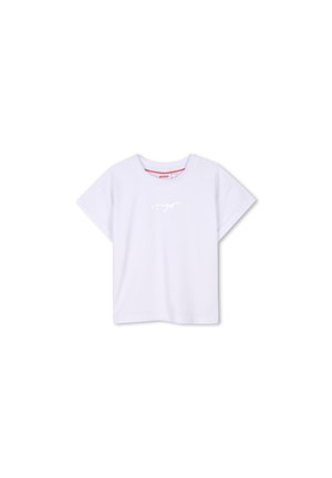 HUGO Kids SHORT SLEEVES TEE - Marškinėliai su spaudiniu - white
