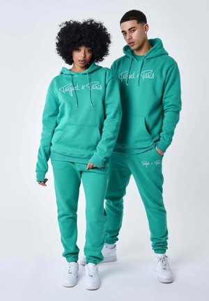 SIGNATURE - Felpa con cappuccio - vert électrique   blanc