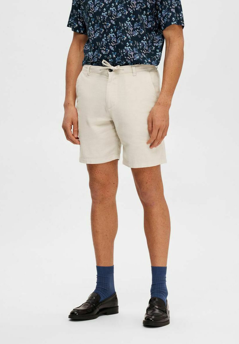 Selected SLHREGULAR BRODY - Shorts - oatmeal