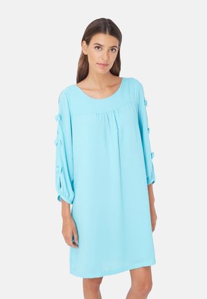 FLUIDO CON DETALLE DE LAZOS - Vestido informal - azul