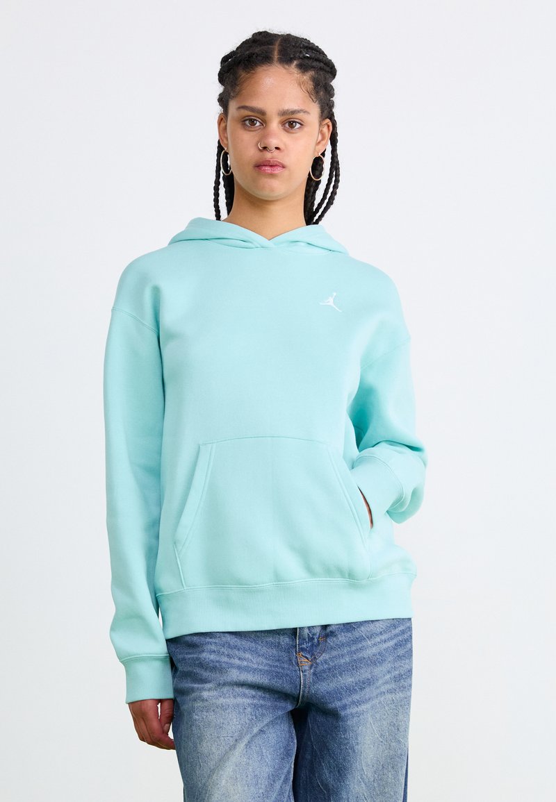 Jordan JORDAN BROOKLYN FLEECE - Felpa con cappuccio - light dew/(white)
