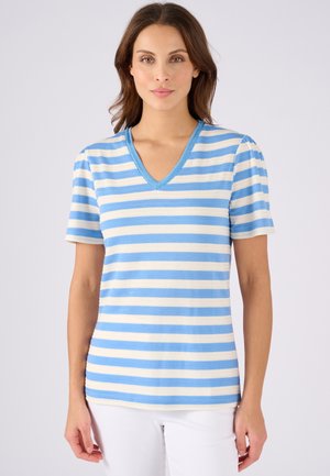 Damart TEE- TEXTURÉE   - T-shirt con stampa - bleu raye