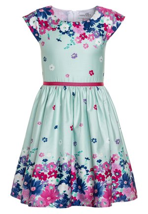 BORDERPRINT MIT BLUMEN - Cocktail dress / Party dress - ice blue