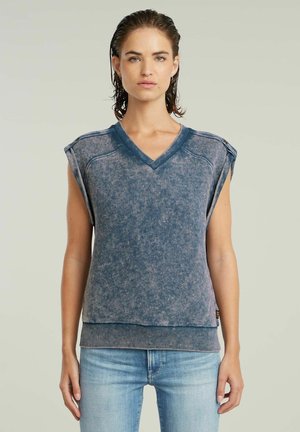 WASHED - Basic T-shirt - mid blue double dye