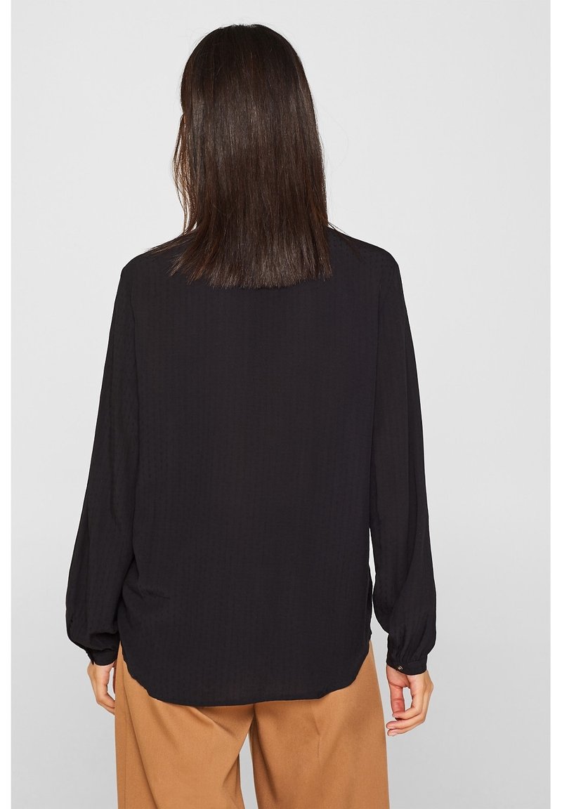Blouse Tunique Esprit Taille S/36 Noir Femme - Coton, Manches Longues | Occasion Très Bon état