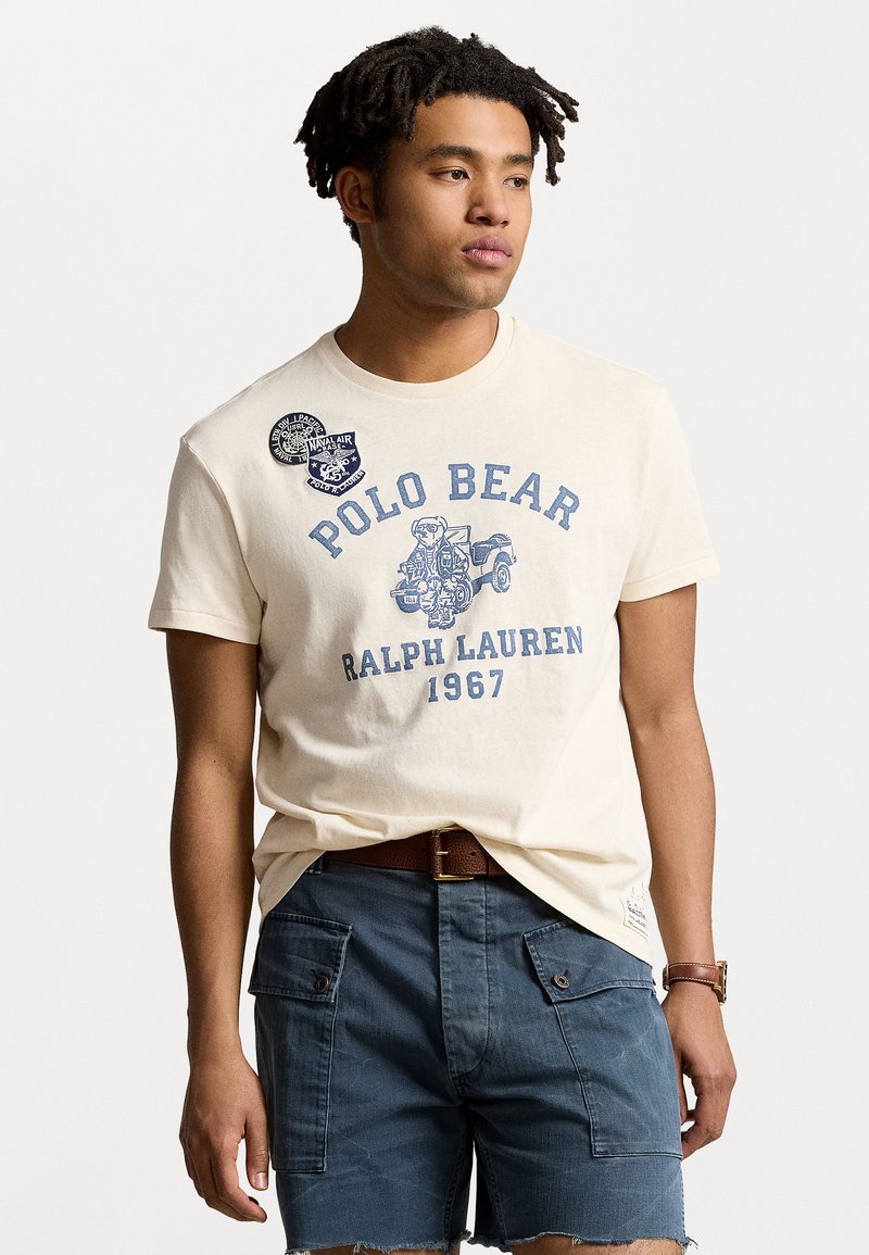 Ralph Lauren POLO by Ralph Lauren Short-Sleeve T-Shirt with One-Point Logo, Men's Size XL (approx.) cotton red type Vintage Second Hand main image 0