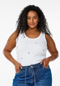 Zizzi MIT MOTIV - Viršus - b. white cherry aop
