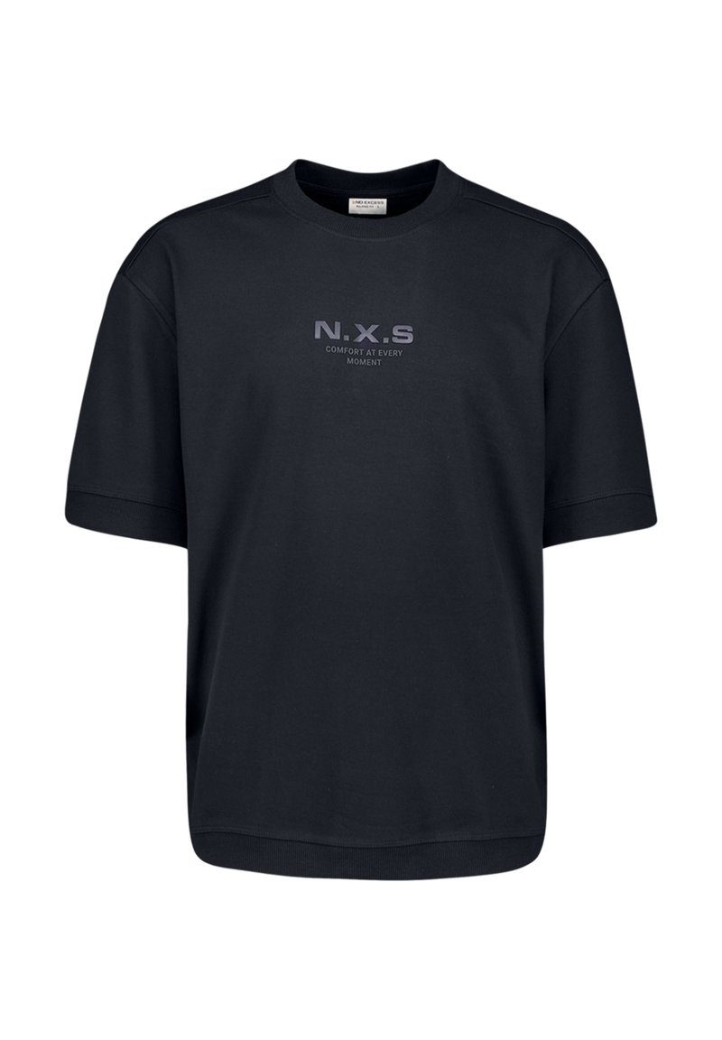 NO EXCESS T-shirt print donkerblauw