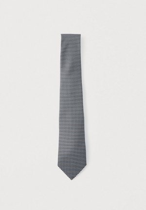 MICROCHECK TIE - Cravată - black/off white