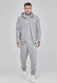 SIKSILK ESSENTIALS - Felpa con zip - grey marl