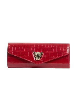 SLIM - Clutch - red croc effect