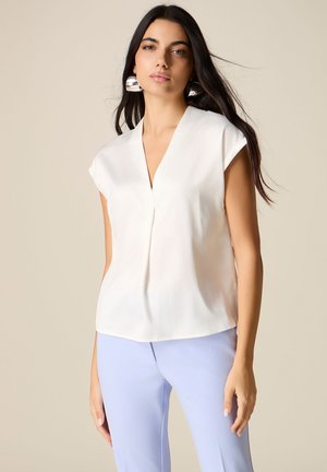 BIMATERICA SCOLLO A V - Camicetta - bianco