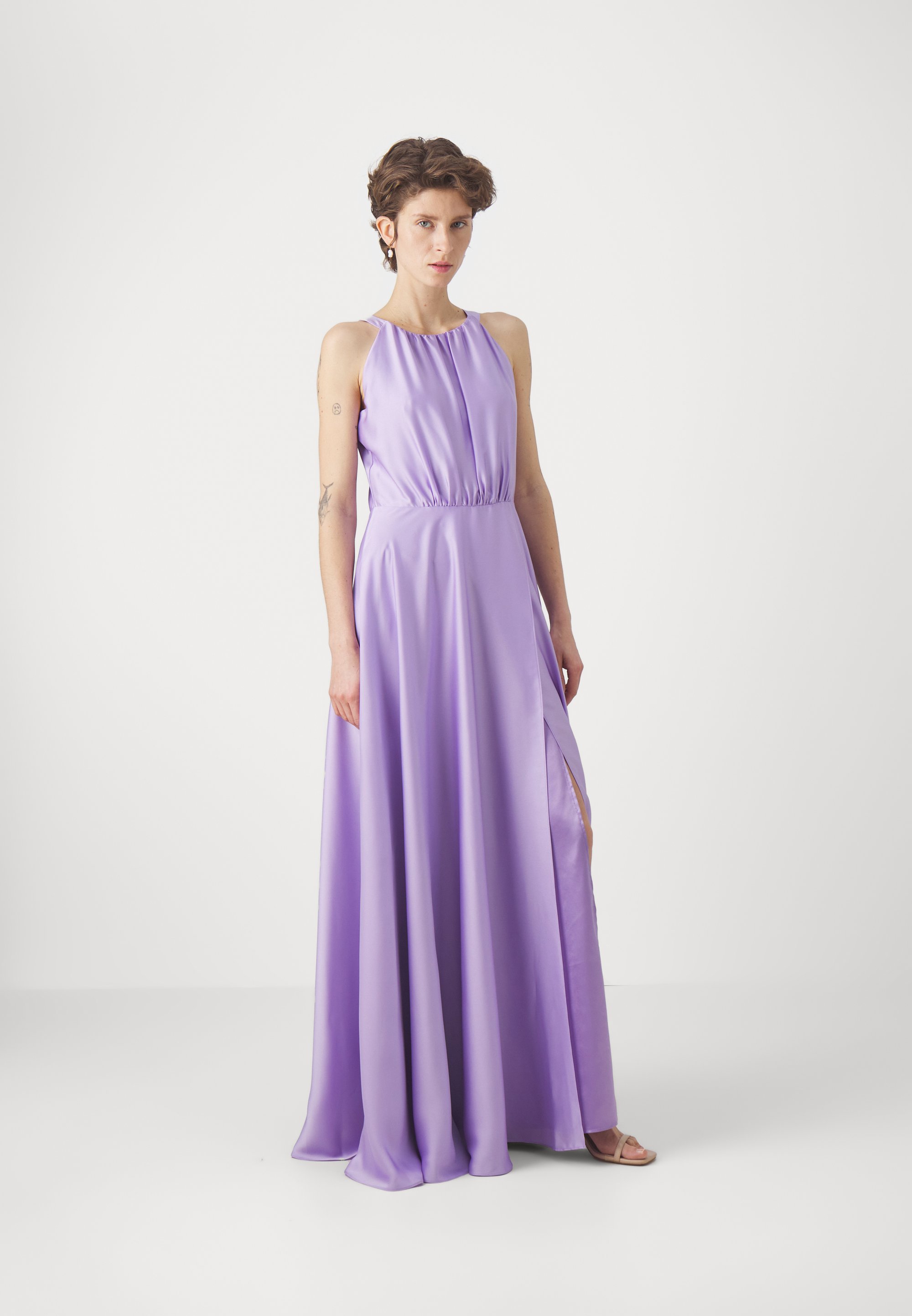 fitted lace wedding dress Beth High Low Swing Dress in Purple