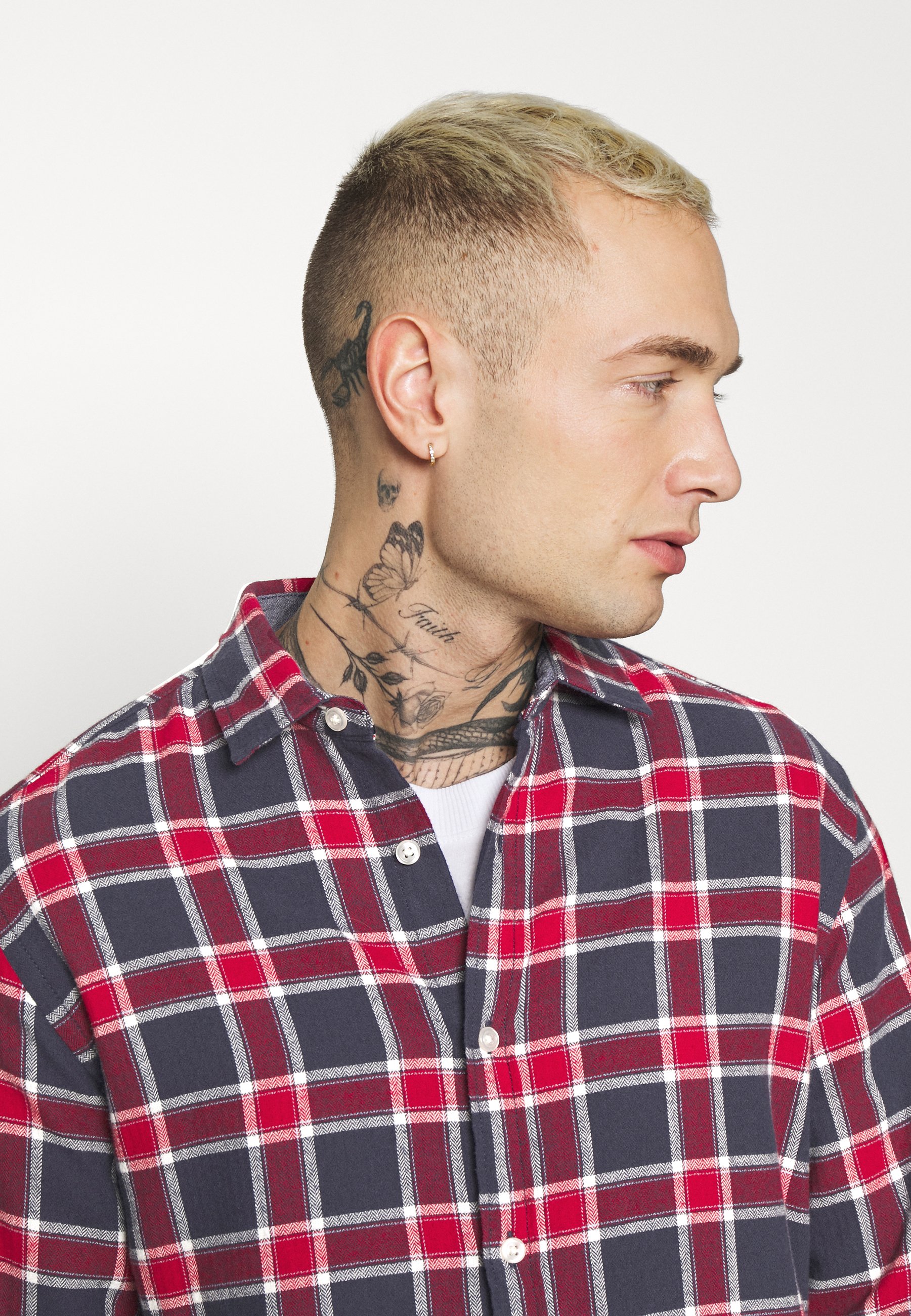 Herren JJEWILL CHECK SHIRT - Hemd - navy Herren JJEWILL CHECK SHIRT - Hemd - navy