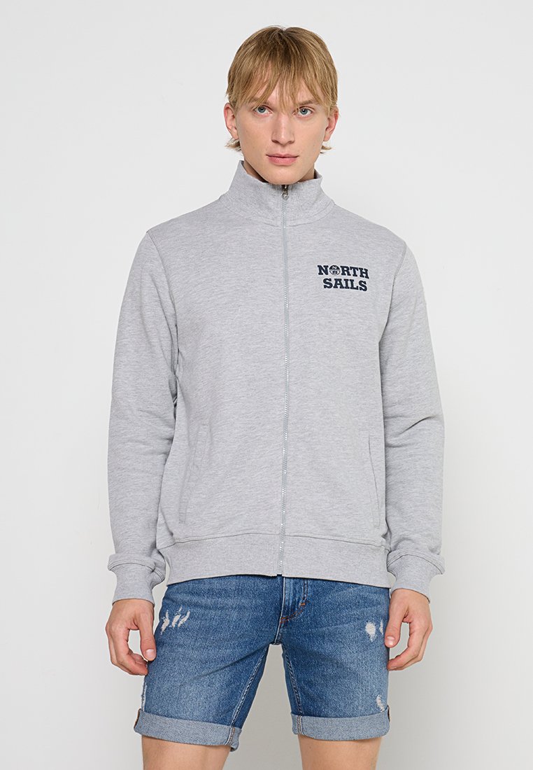 North Sails Sweater met rits grijs