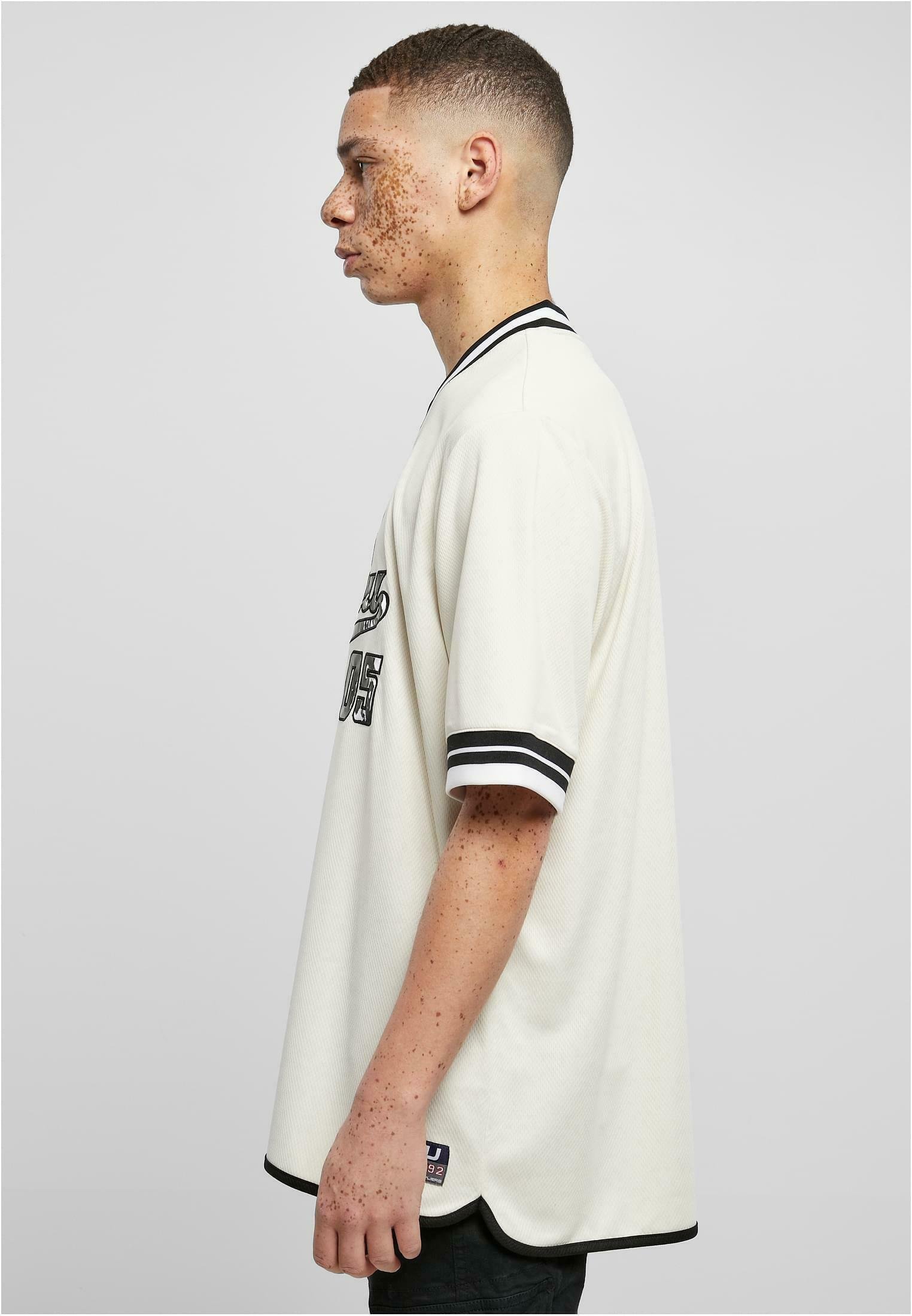 FUBU VARSITY LACQUERED - T-shirt imprimé - offwhite/black