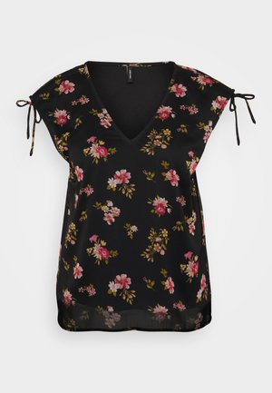 Vero Moda Petite, VMSMILLA V NECK STRING  - Felső - black