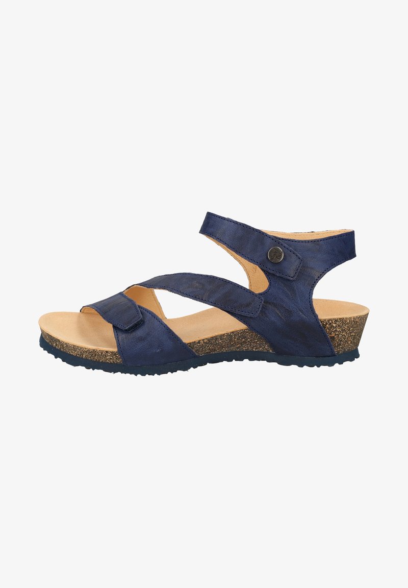 Think! Sandalen met sleehak - indigo