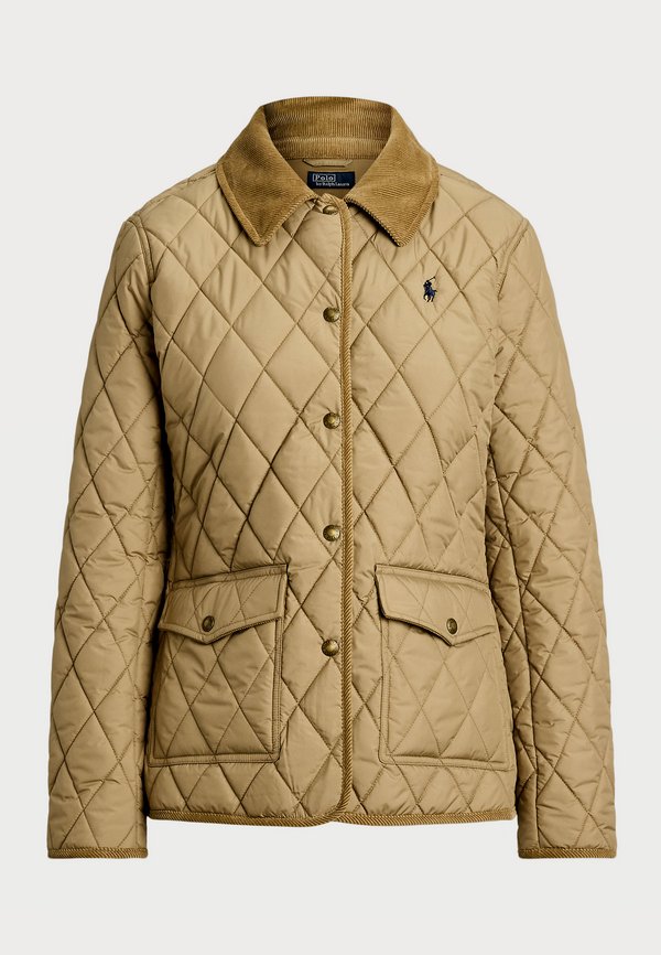 CORDUROY TRIM QUILTED BARN JACKET - Light jacket - desert khaki4