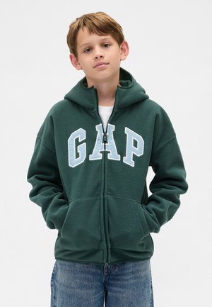 GAP KIDS VINTAGESOFT LOGO ZIP HOODIE - Kapuutsiga pusa - moores green