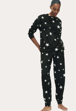 CUFFED HEM FLEECE SET - Nachtwäsche Set - black mix