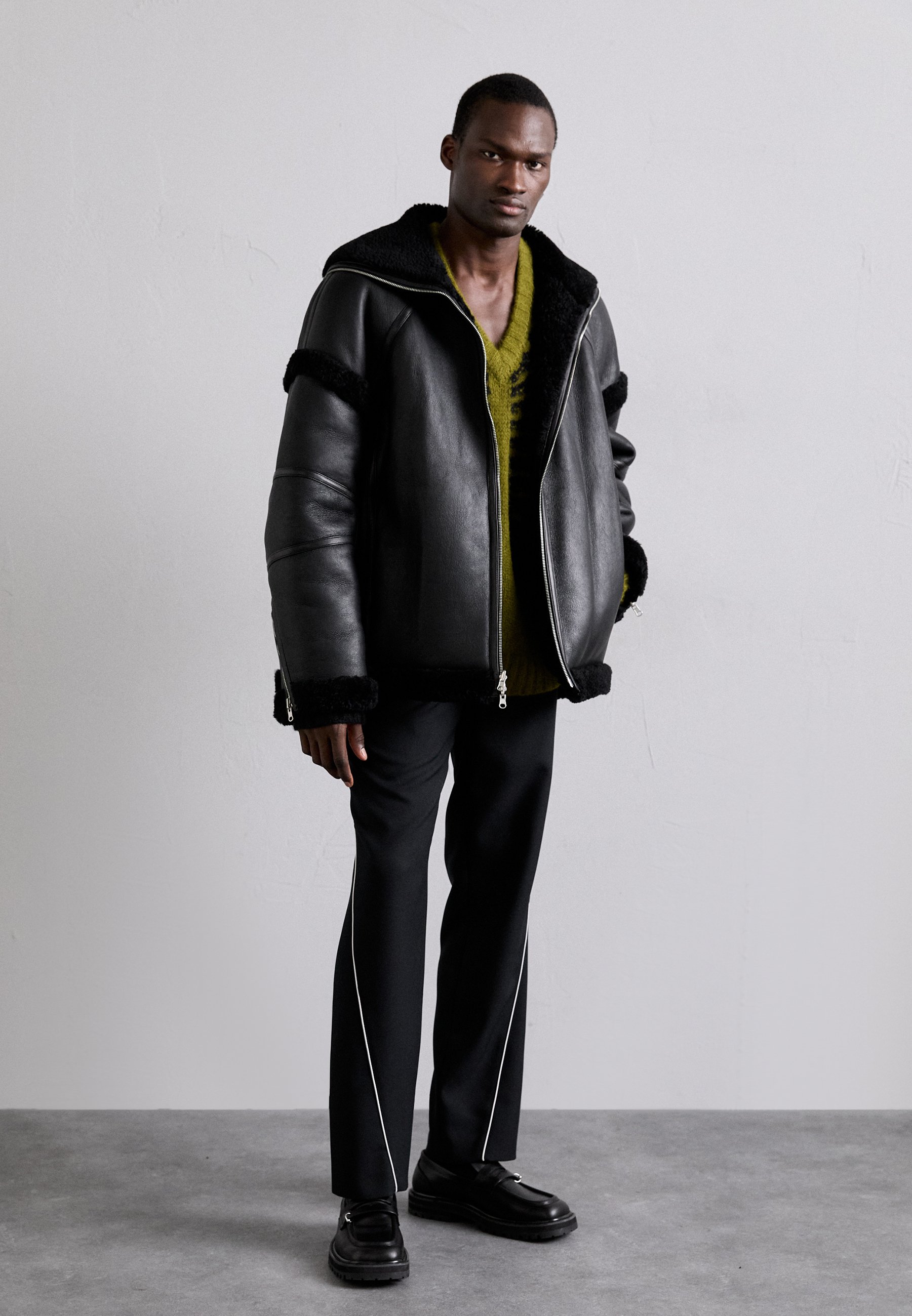 ジャケット・アウター HELMUT LANG lether tailored jacket archive HELMUT LANG black leather tailored jacket | NOIR ONLINE