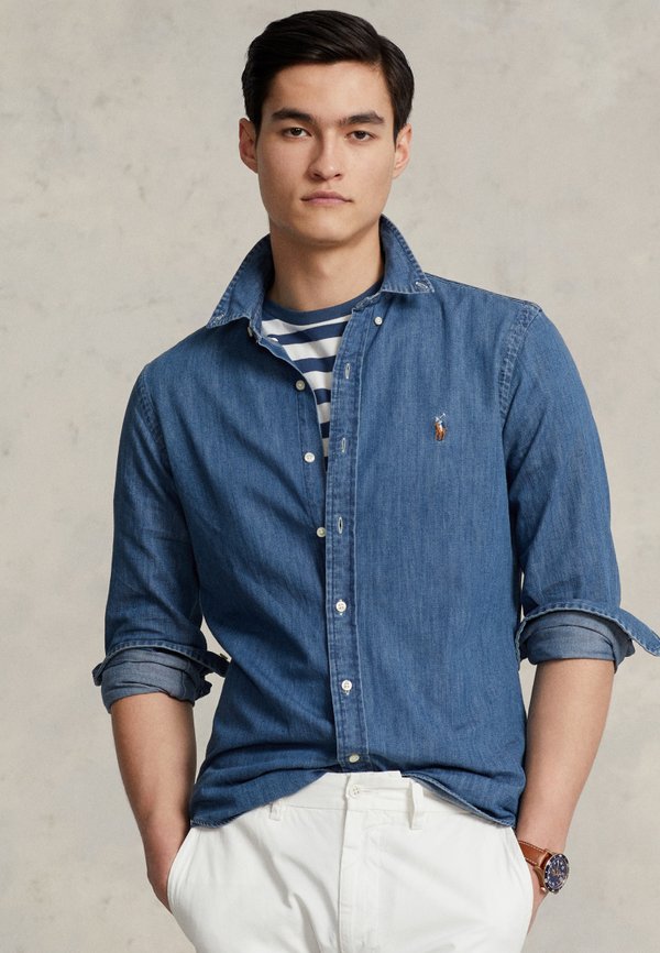 SLIM FIT SHIRT - Shirt - dark wash3