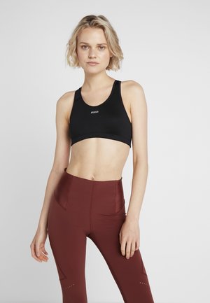 CROP TOP SEASONAL - Vidutiniškai krūtinę prilaikanti sportinė liemenėlė - schwarz