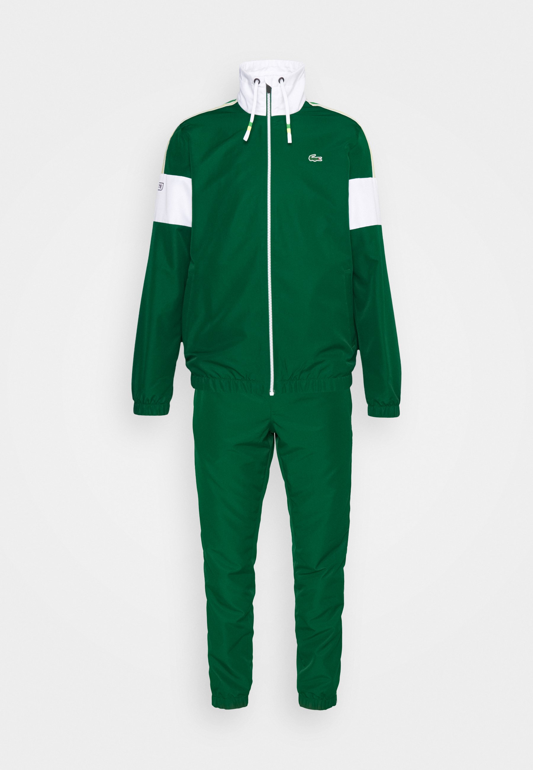 Lacoste Sport TRACKSUIT TOUR - Tuta - vert/blanc/vert/jaune/noir/verde -  Zalando.it