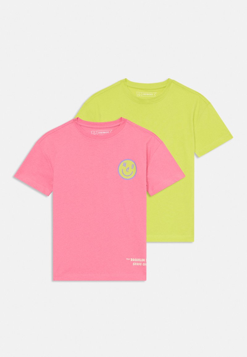 Friboo T-shirt print donkerroze