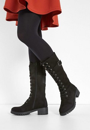 Bottes à lacets - black