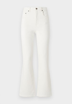Tory Burch CROPPED - Jean flare - white chalk wash