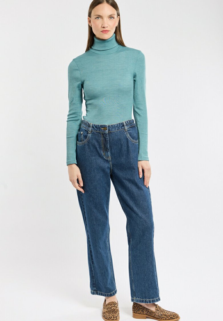 Armor lux COL ROULÉ Pullover marsouin/bleu clair