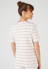 Damart COL TUNISIEN - Camiseta estampada - mauve rayé