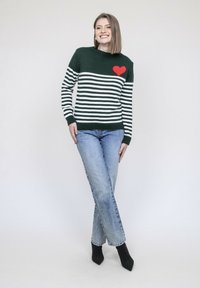 Dona x Lisa COL ROND RAYURES KAROLE - Pullover - vert foncé