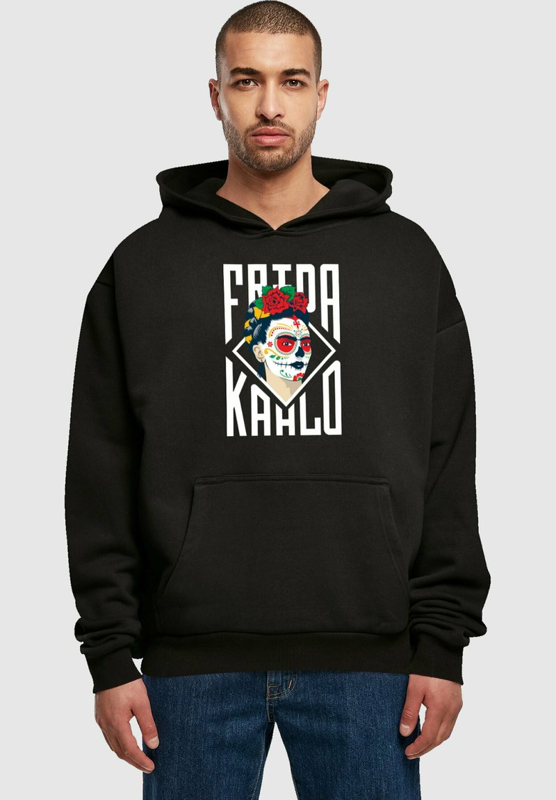 Merchcode FRIDA KAHLO LETTERING ULTRA HEAVY - Sweat à capuche - black