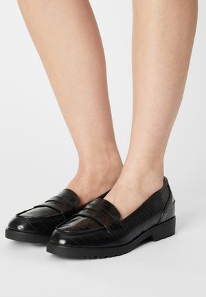 WIDE LINCOLN CHUNKY CROC LOAFER - Mocassins - black