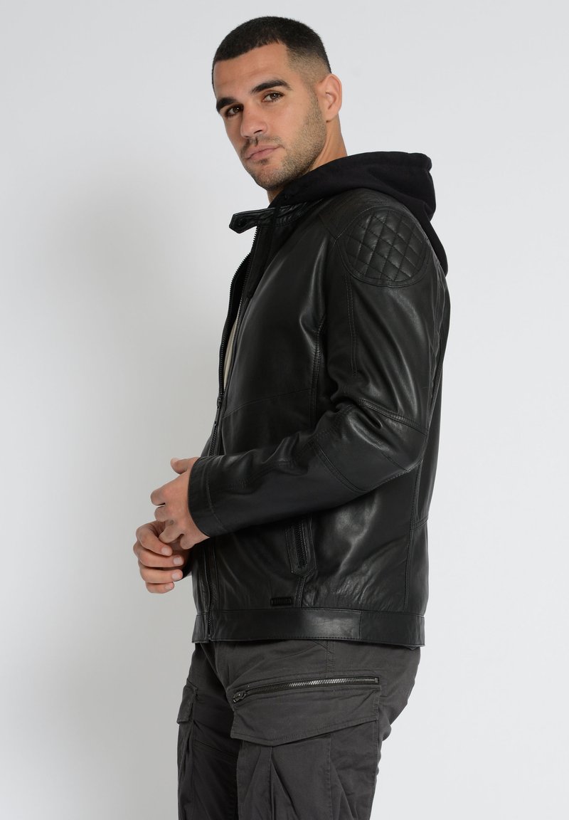 Veste En Cuir Redskins Noire Master Mustang - 100% Cuir De Mouton - Taille M - Neuf Avec étiquettes
