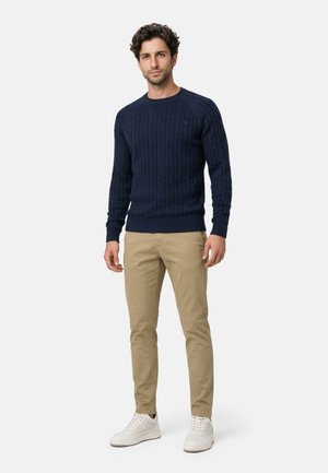 Kronstadt FLYNN CABEL CREW NECK - Strickpullover - sky captain