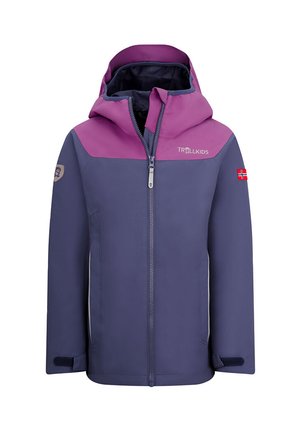 BERGEN - Waterproof jacket - violet blue/mallow pink