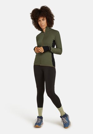 icebreaker MERINO DESCENDER ZIP - Sudadera con cremallera - loden black cb