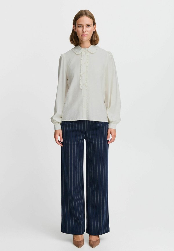 BYIBINE FRILL - Button-down blouse - marshmallow4