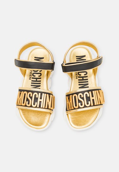 MOSCHINO UNISEX - Σανδάλια - black/gold