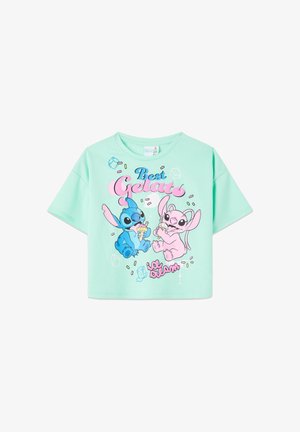 Terranova, T-shirt con stampa - verde acqua chiaro