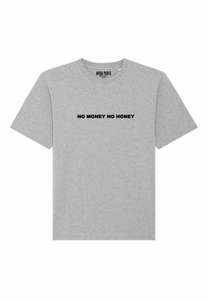 NO MONEY NO HONEY UNISEX HEAVYWEIGHT TEE 25 - Print T-shirt - mottled grey