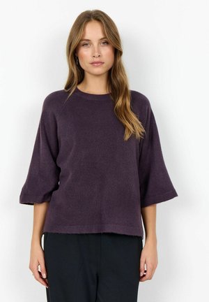 ORLEAN - Striktrøje - plum perfect melange