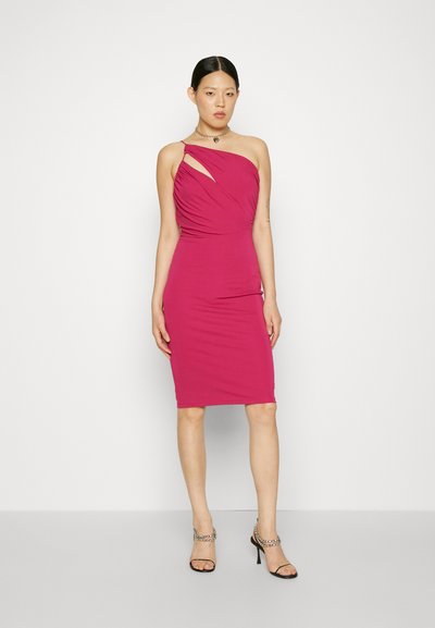 Et Ochs RUTH ONE SHOULDER MIDI DRESS - Φόρεμα από ζέρσεϊ - carmine