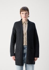 Marc O'Polo WRAP LONG SLEEVE - Cardigan - dark slate melange